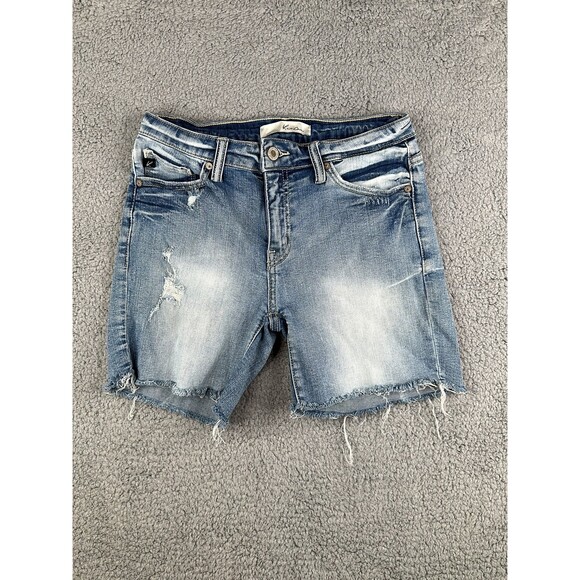 KanCan denim shorts perfect destruction and color sz sm - Picture 1 of 9